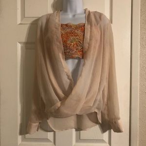 Sparkle light blush top